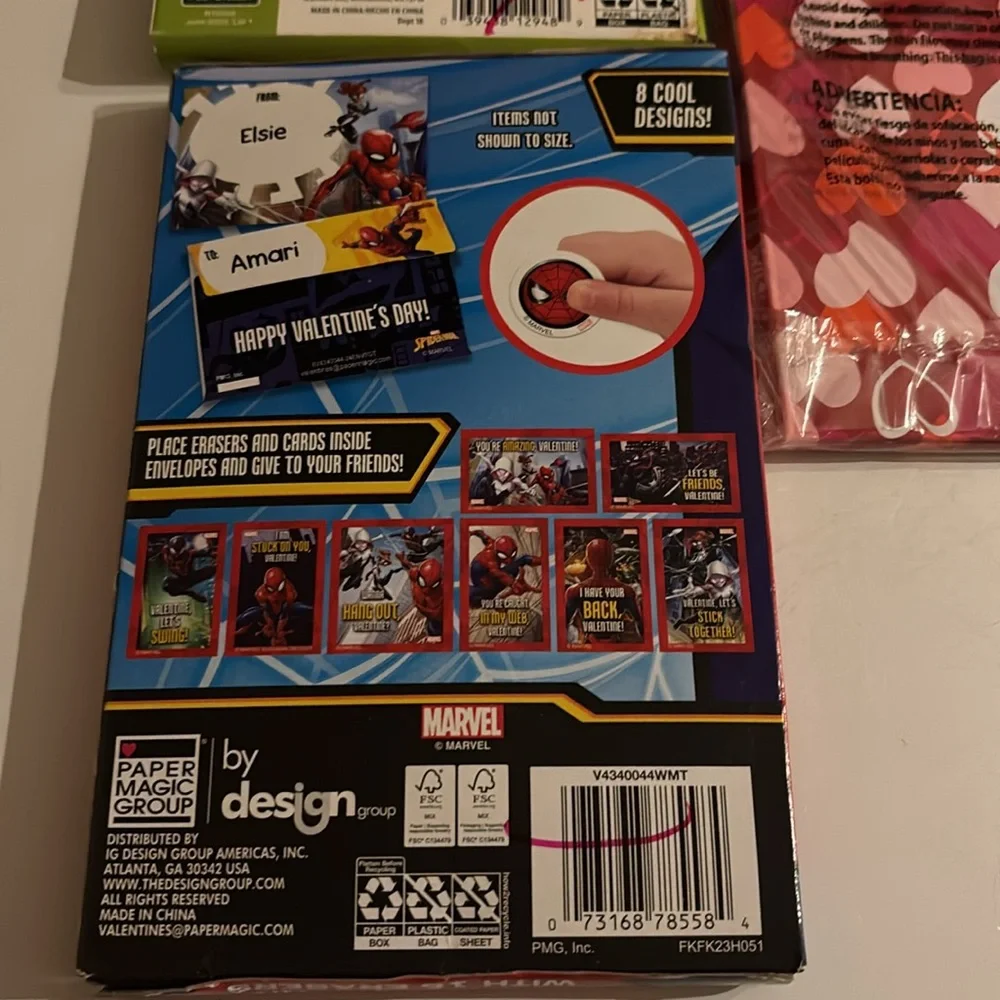 NWT Marvel Spider-Man & Etch Underwater Valentine’s, Valentine’s Day Treat Boxes